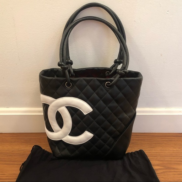 Chanel Cambon Ligne Tote - quilted calfskin leather - black